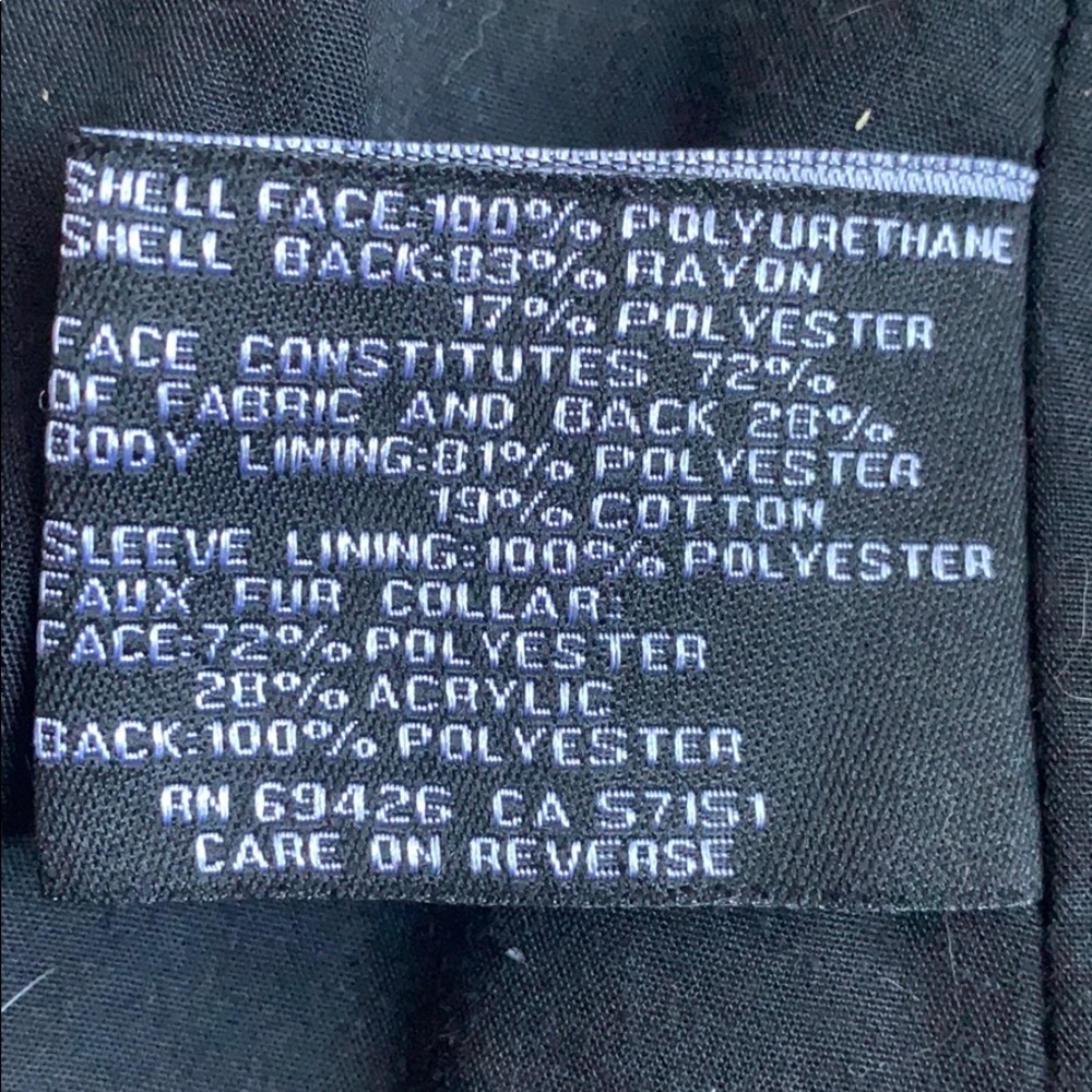 Black Rivet black motorcycle jacket - Picture 7 of 7